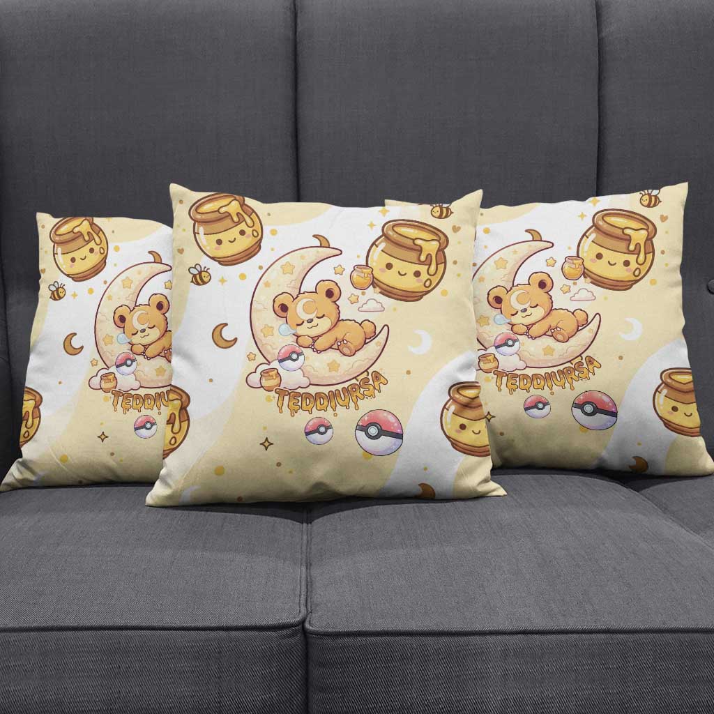 Teddiursa Pillow Cover Sweet Honey Moon Kawaii Art