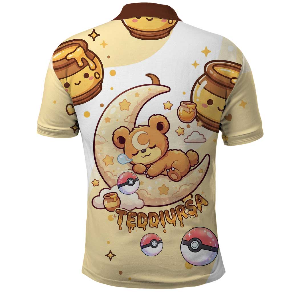 Teddiursa Polo Shirt Sweet Honey Moon Kawaii Art