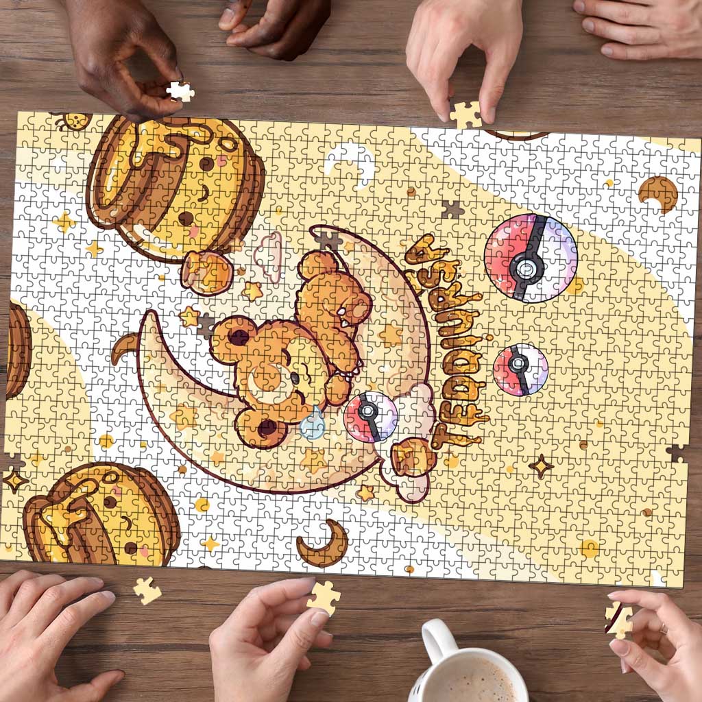 Teddiursa Puzzle Sweet Honey Moon Kawaii Art