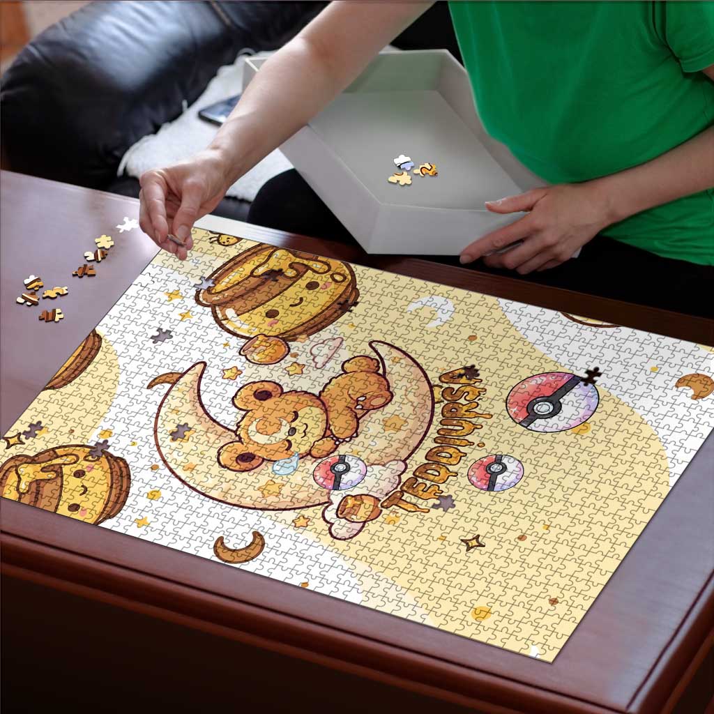 Teddiursa Puzzle Sweet Honey Moon Kawaii Art