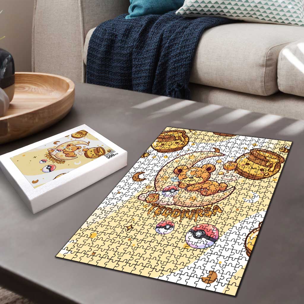 Teddiursa Puzzle Sweet Honey Moon Kawaii Art