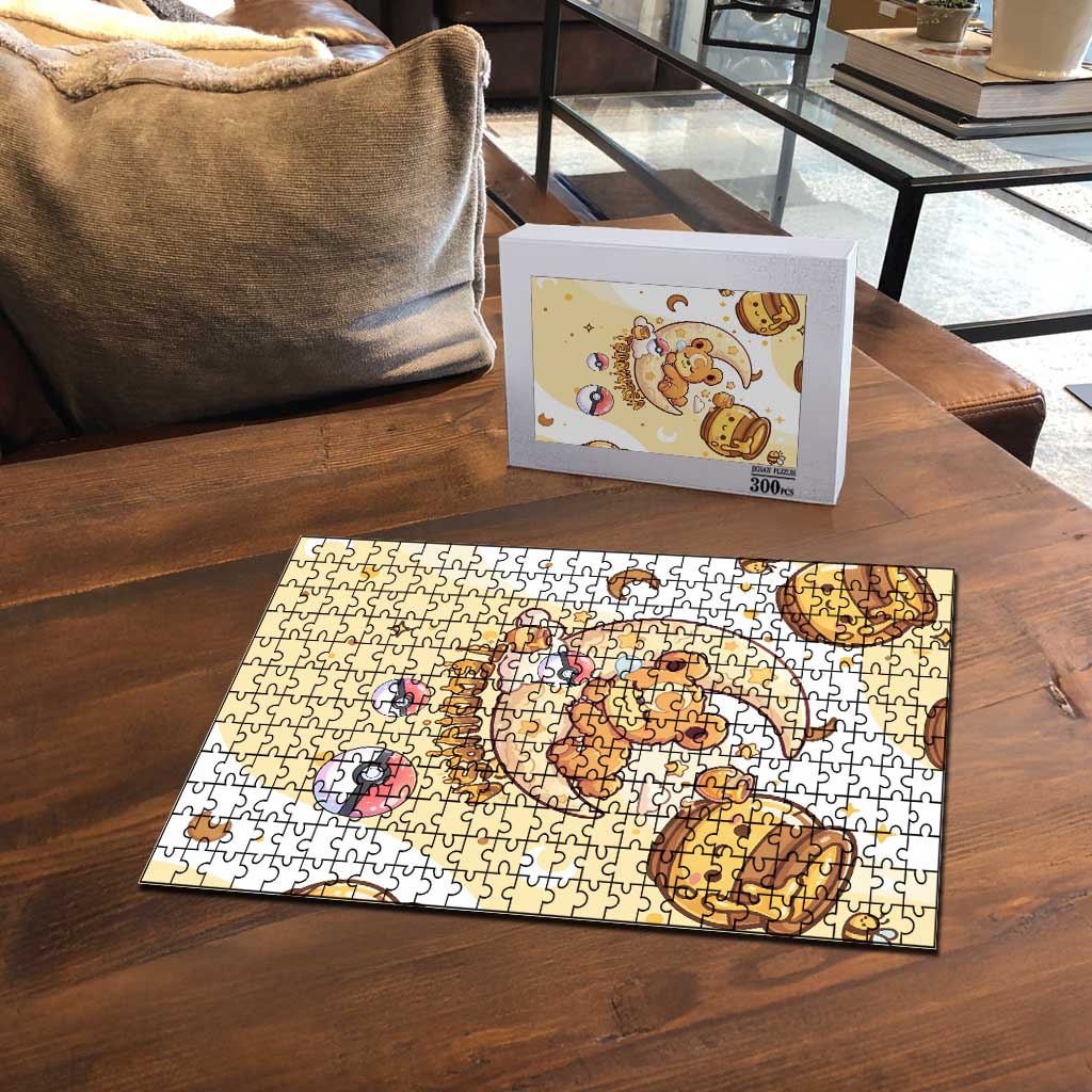 Teddiursa Puzzle Sweet Honey Moon Kawaii Art