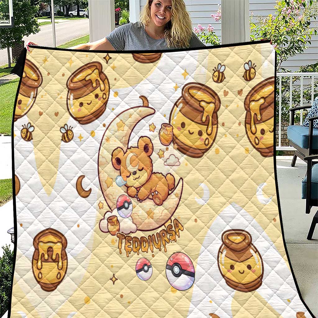 Teddiursa Quilt Sweet Honey Moon Kawaii Art