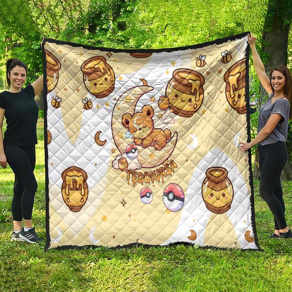 Teddiursa Quilt Sweet Honey Moon Kawaii Art