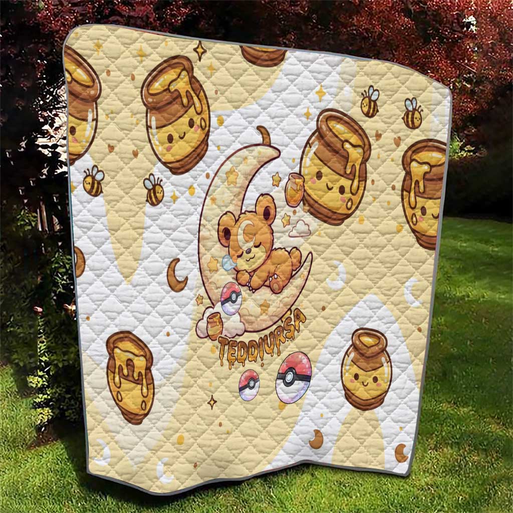 Teddiursa Quilt Sweet Honey Moon Kawaii Art
