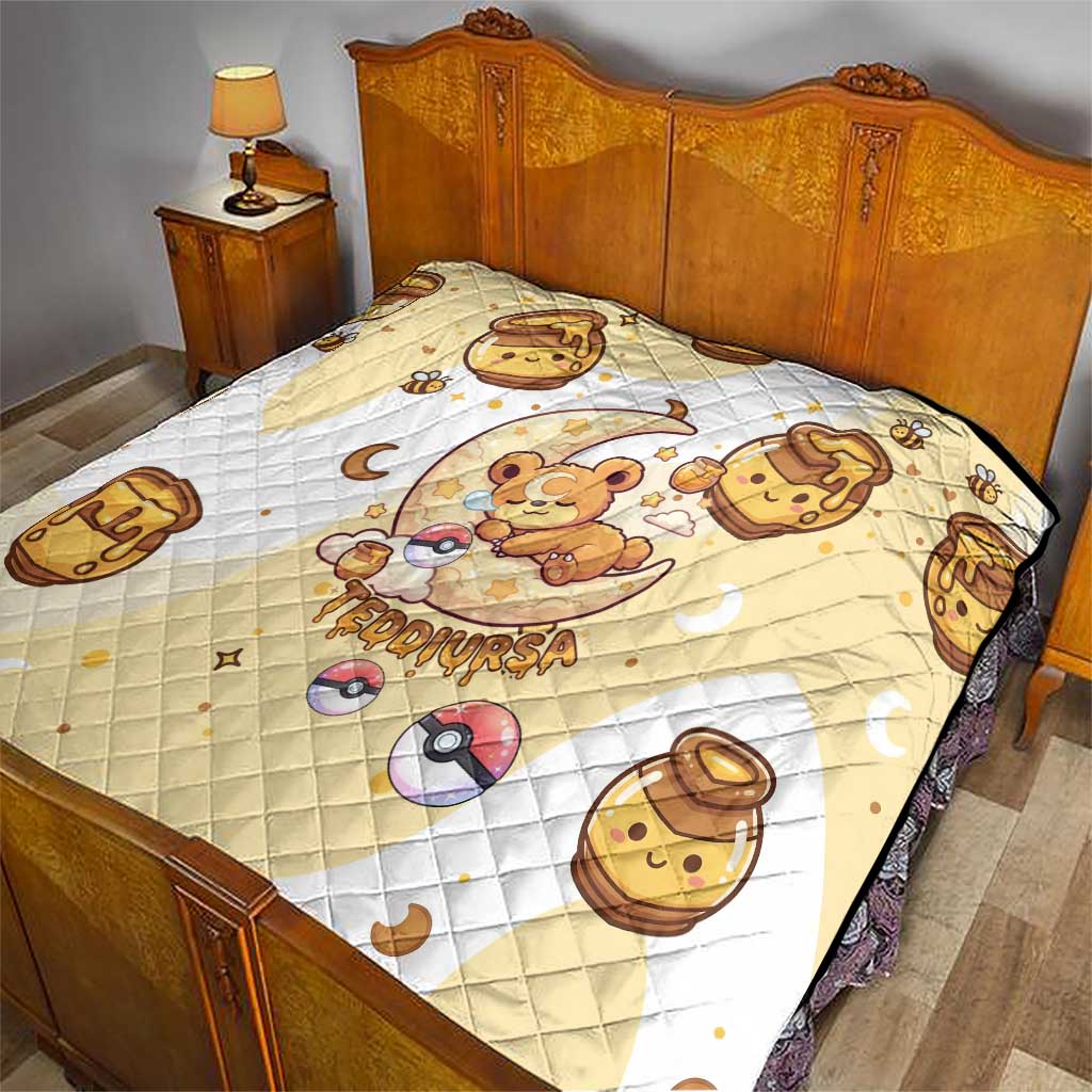 Teddiursa Quilt Sweet Honey Moon Kawaii Art