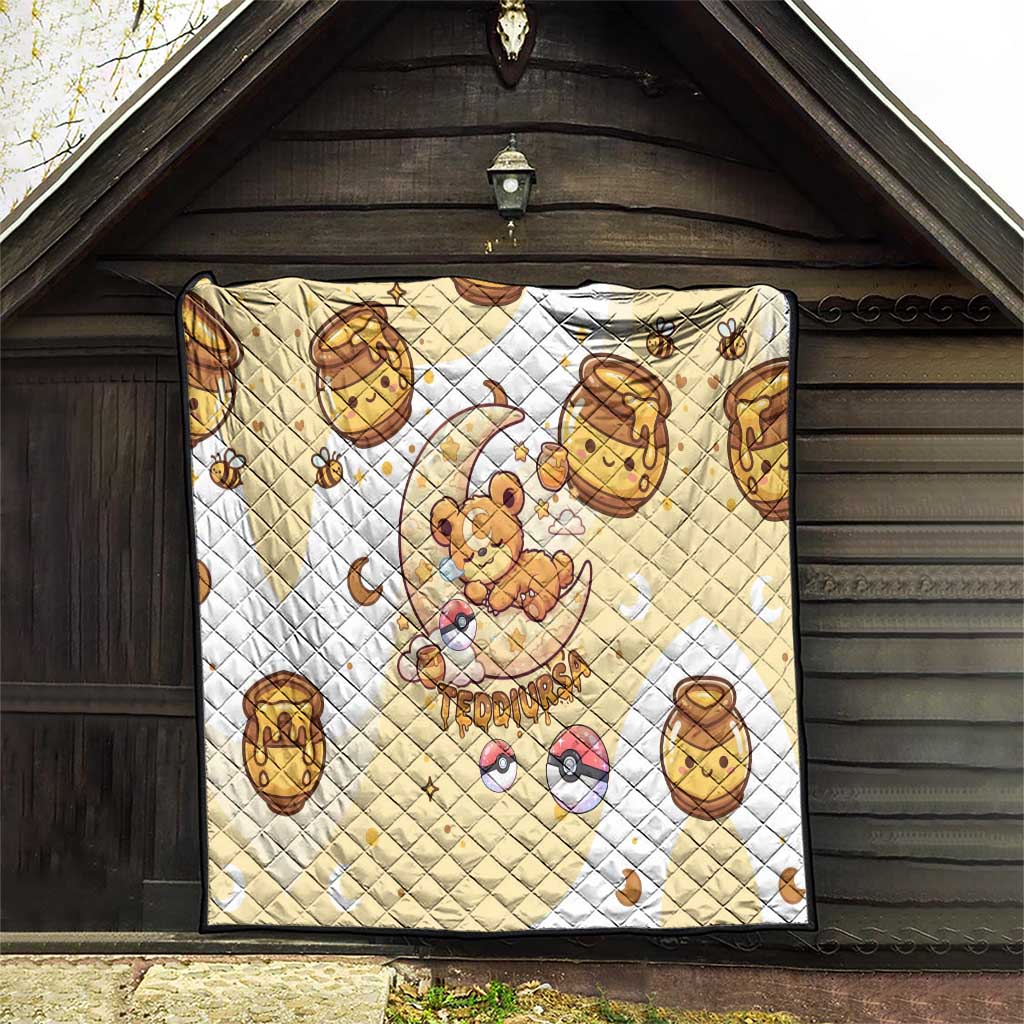 Teddiursa Quilt Sweet Honey Moon Kawaii Art