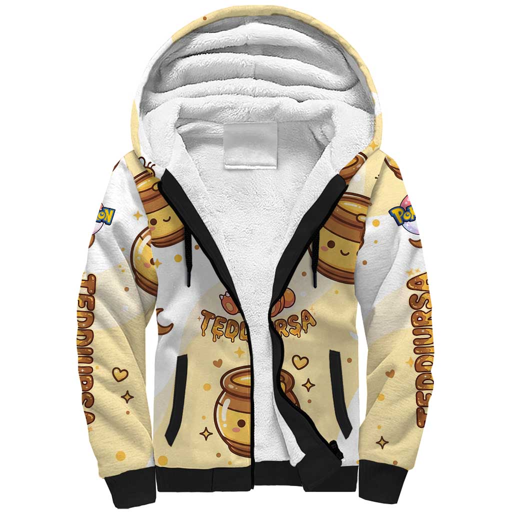 Teddiursa Sherpa Hoodie Sweet Honey Moon Kawaii Art