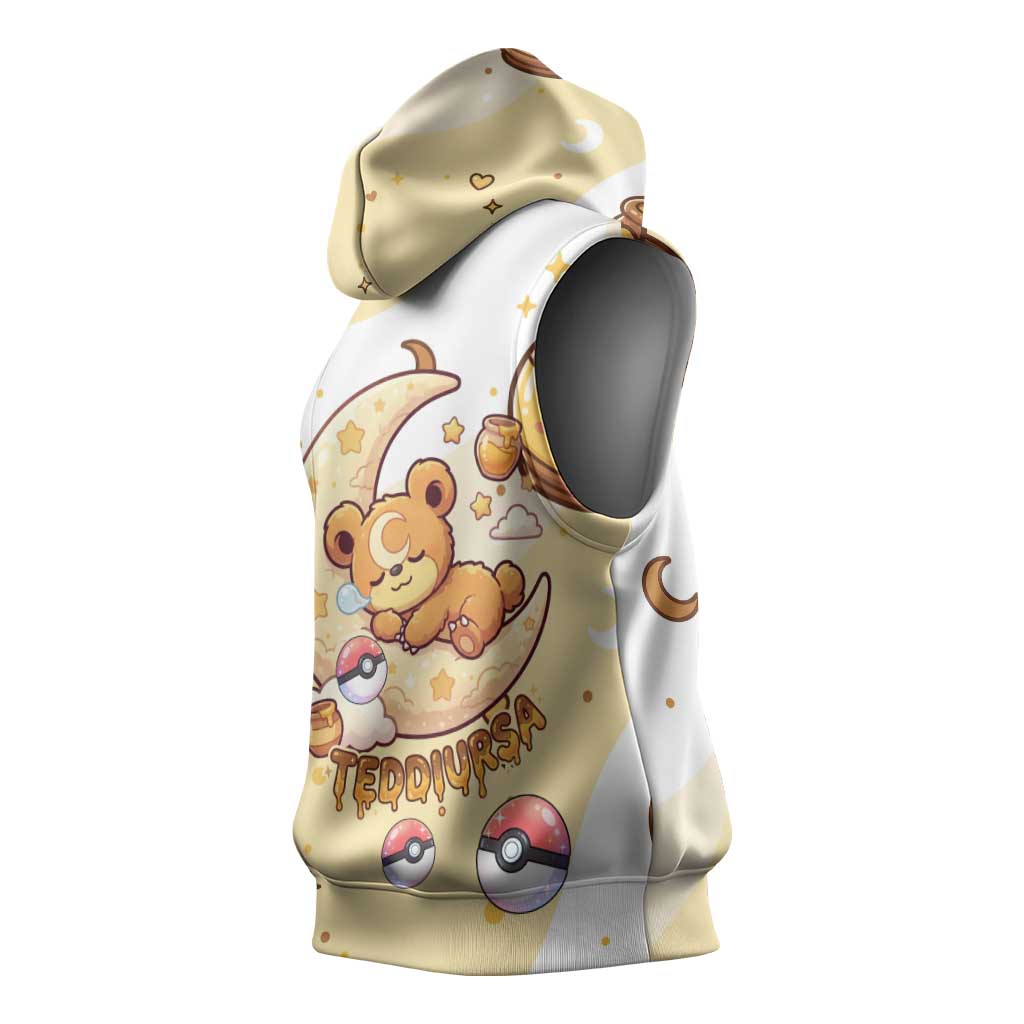 Teddiursa Sleeveless Hoodie Sweet Honey Moon Kawaii Art