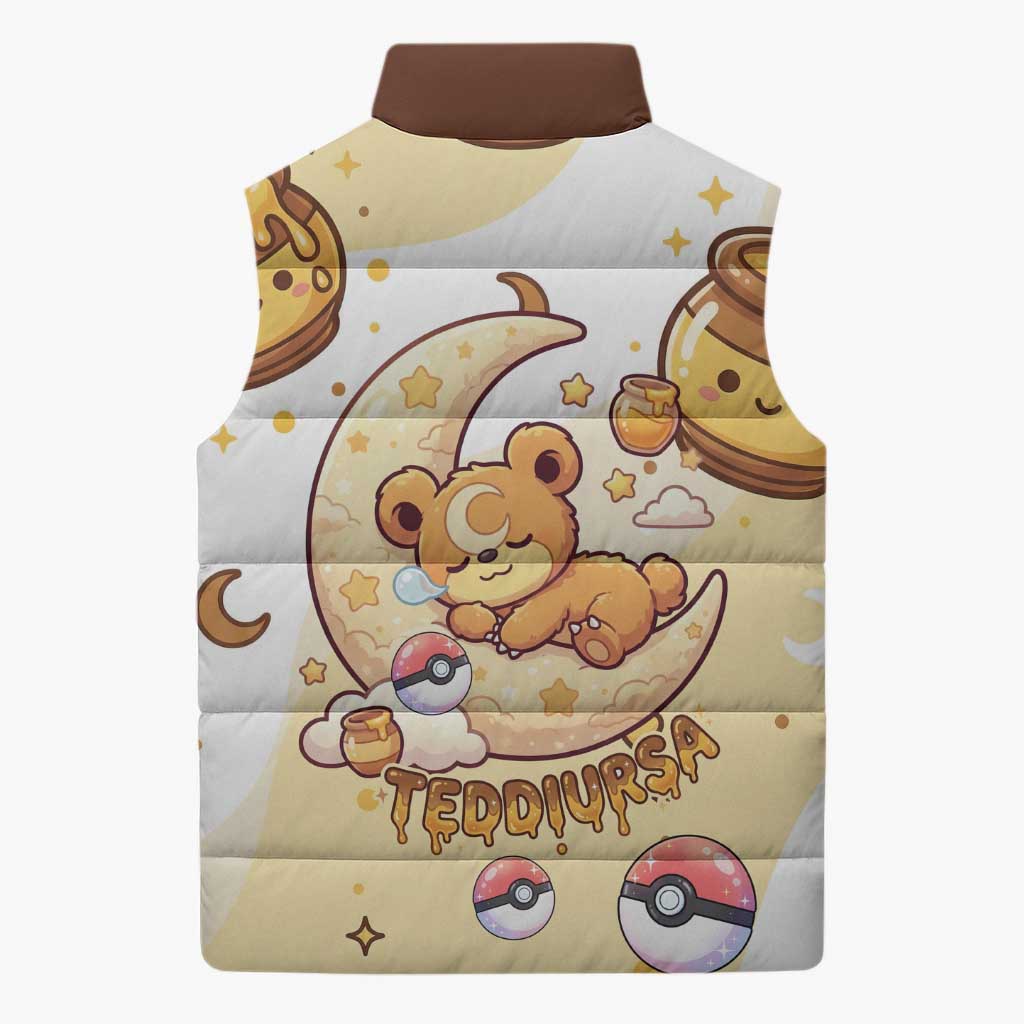 Teddiursa Sleeveless Puffer Jacket Sweet Honey Moon Kawaii Art