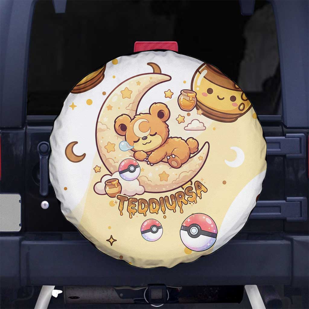 Teddiursa Spare Tire Cover Sweet Honey Moon Kawaii Art