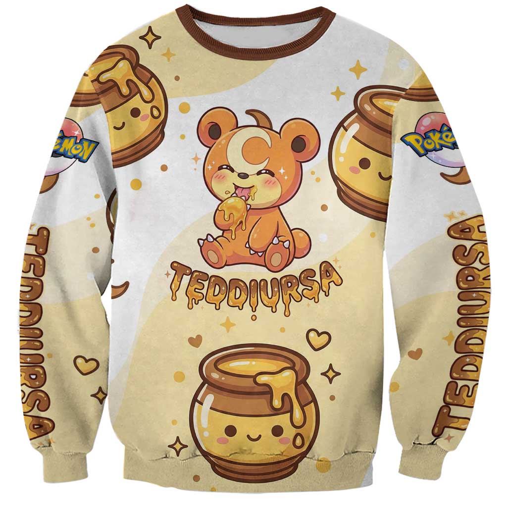 Teddiursa Sweatshirt Sweet Honey Moon Kawaii Art