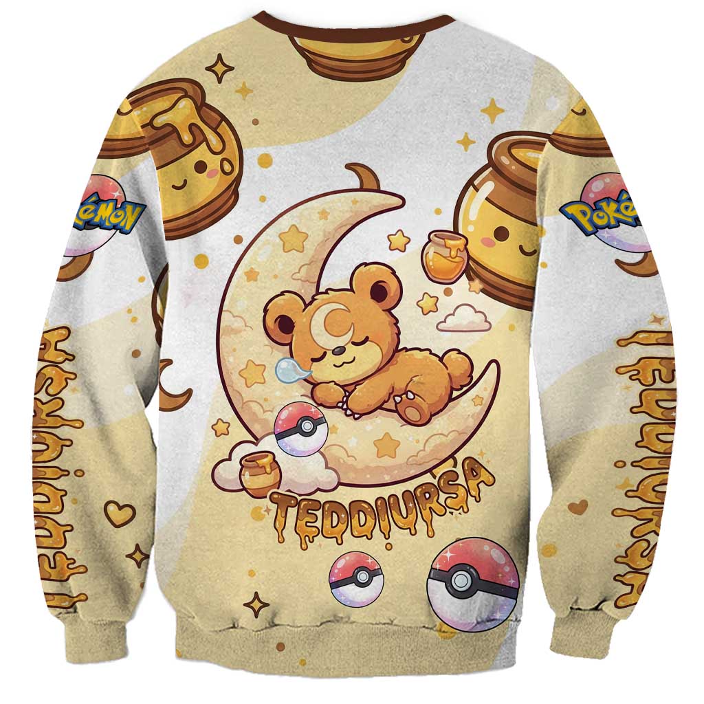 Teddiursa Sweatshirt Sweet Honey Moon Kawaii Art