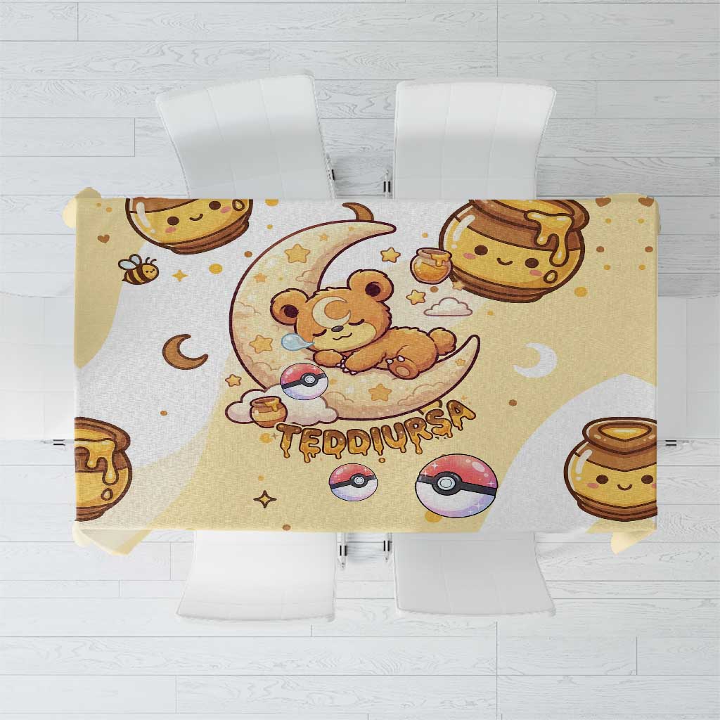 Teddiursa Tablecloth Sweet Honey Moon Kawaii Art