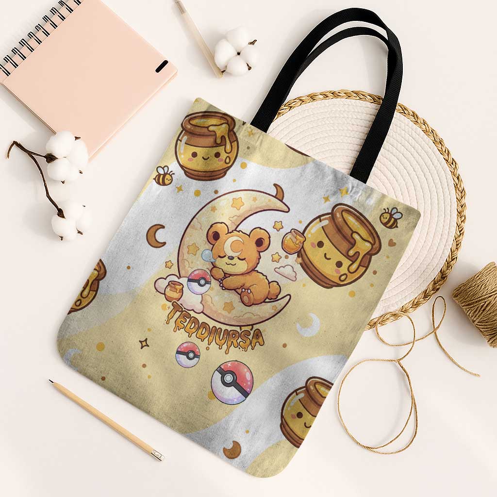 Teddiursa Tote Bag Sweet Honey Moon Kawaii Art