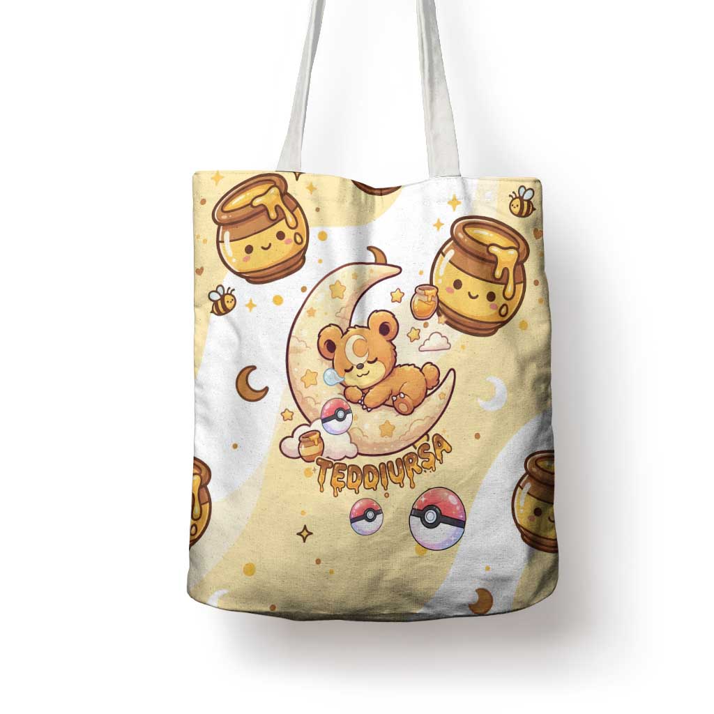 Teddiursa Tote Bag Sweet Honey Moon Kawaii Art