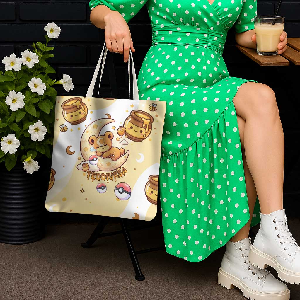 Teddiursa Tote Bag Sweet Honey Moon Kawaii Art