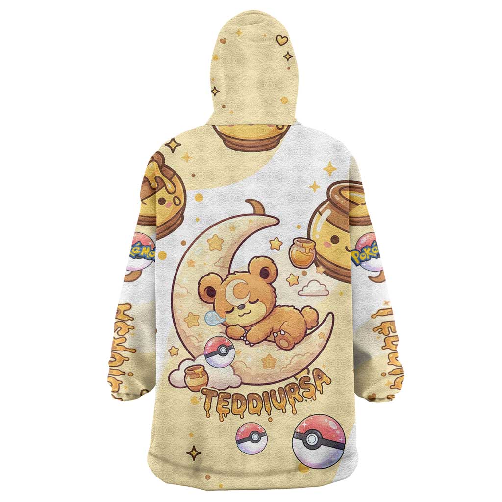 Teddiursa Wearable Blanket Hoodie Sweet Honey Moon Kawaii Art