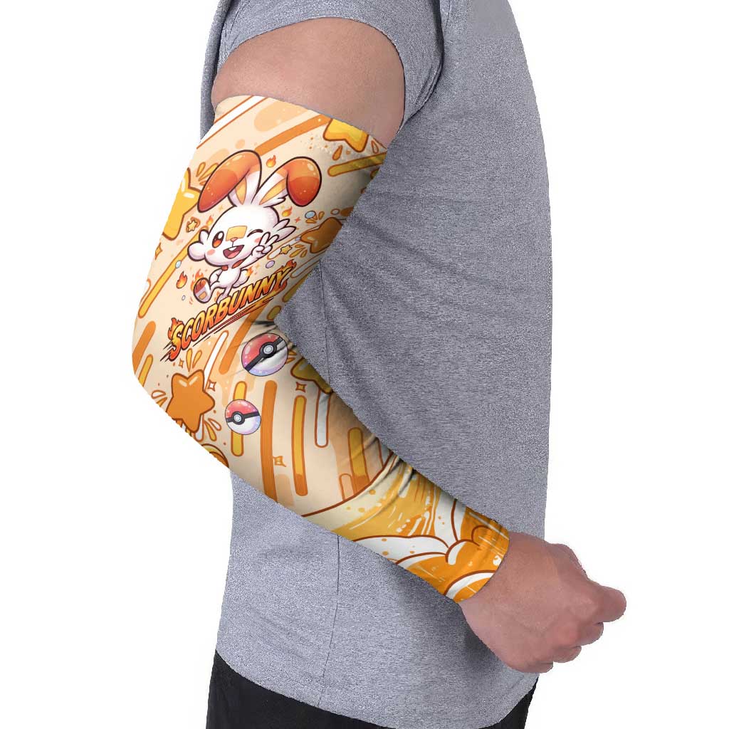 Scorbunny Arm Sleeves Energetic Fire Starburst Art