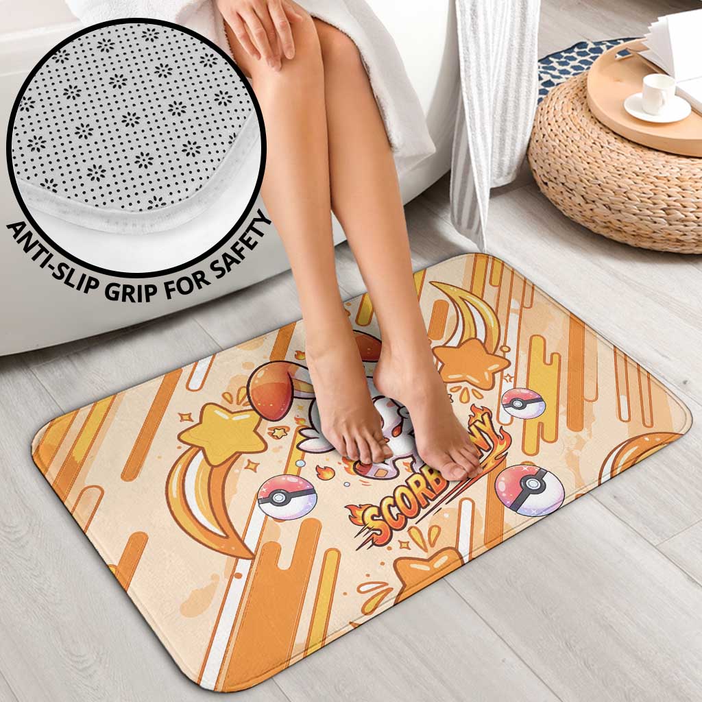 Scorbunny Bathroom Set Energetic Fire Starburst Art