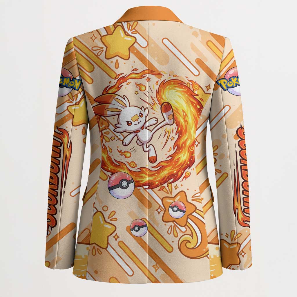 Scorbunny Blazer Energetic Fire Starburst Art