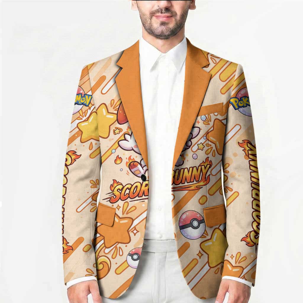 Scorbunny Blazer Energetic Fire Starburst Art