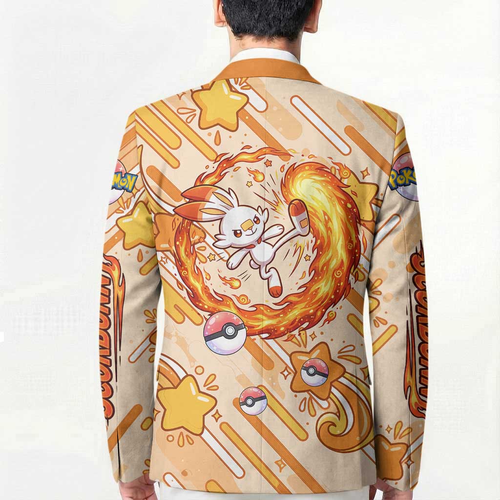 Scorbunny Blazer Energetic Fire Starburst Art