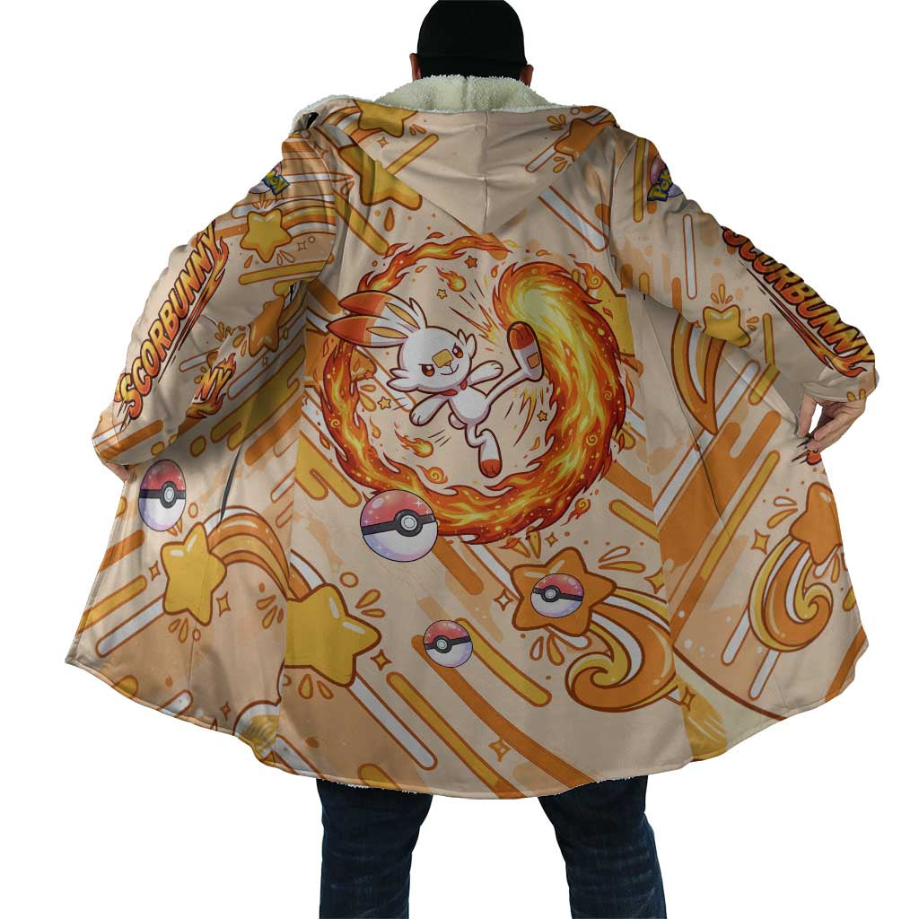 Scorbunny Cloak Energetic Fire Starburst Art