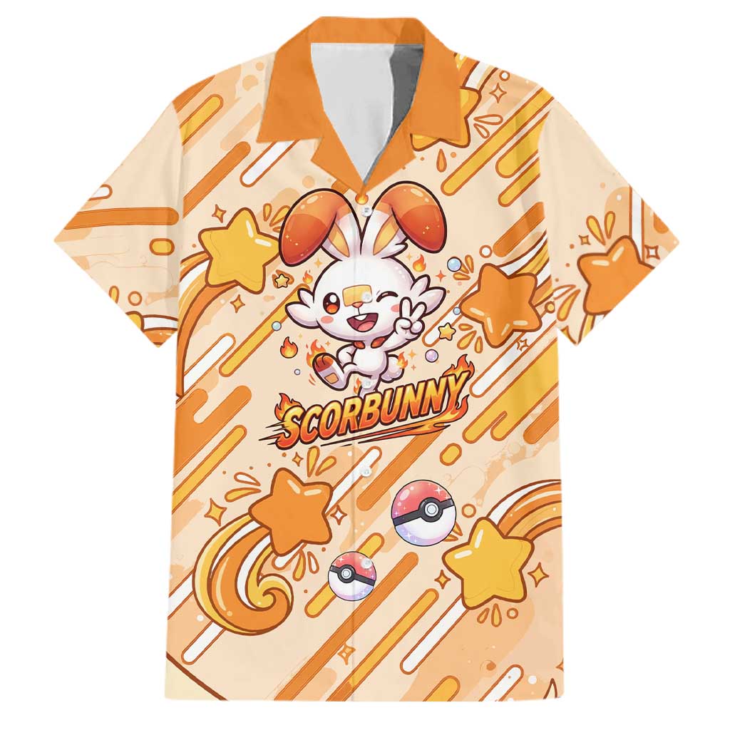 Scorbunny Family Matching Tank Maxi Dress and Hawaiian Shirt Energetic Fire Starburst Art
