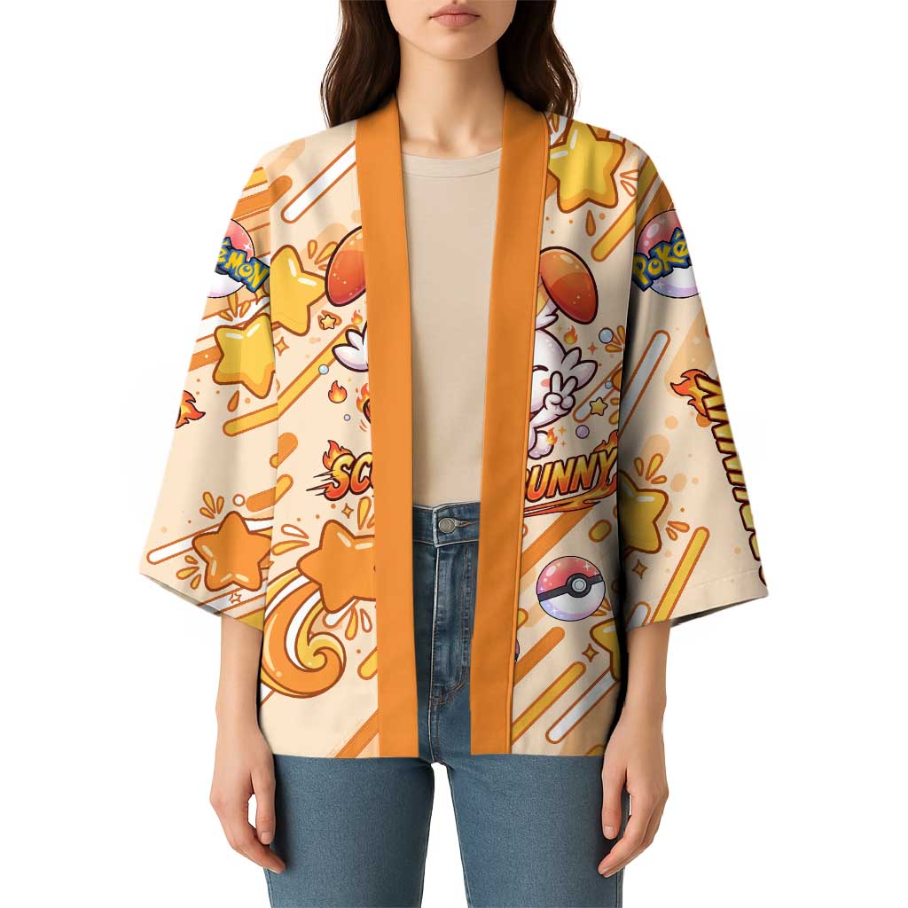 Scorbunny Kimono Energetic Fire Starburst Art