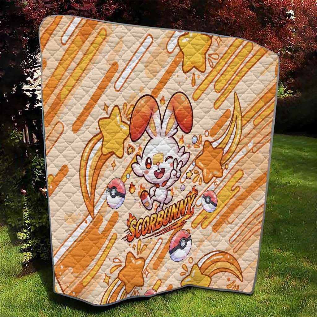 Scorbunny Quilt Energetic Fire Starburst Art