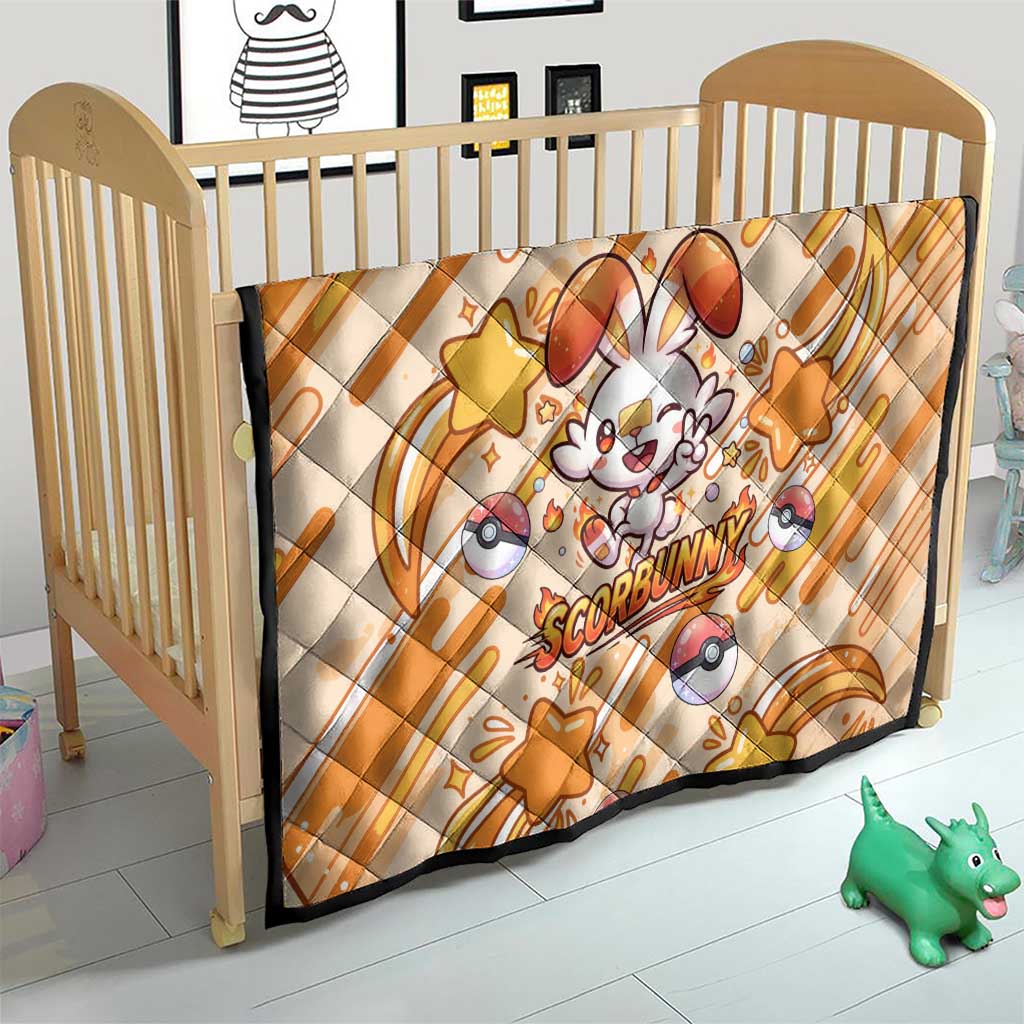 Scorbunny Quilt Energetic Fire Starburst Art
