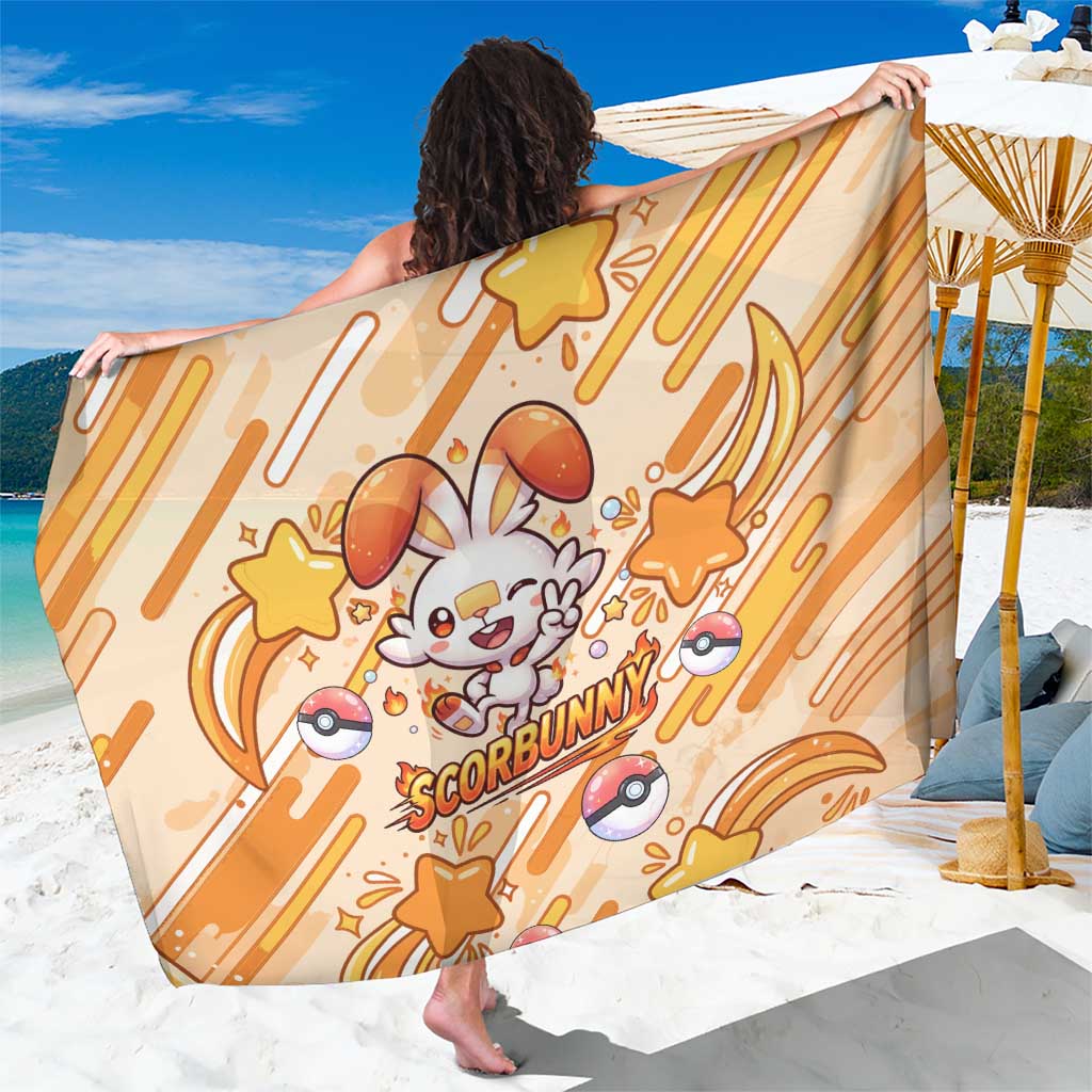 Scorbunny Sarong Energetic Fire Starburst Art