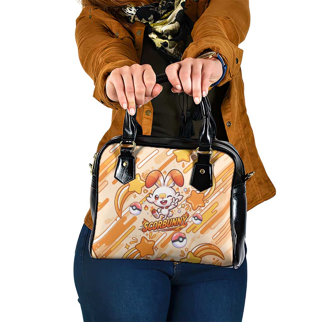 Scorbunny Shoulder Handbag Energetic Fire Starburst Art