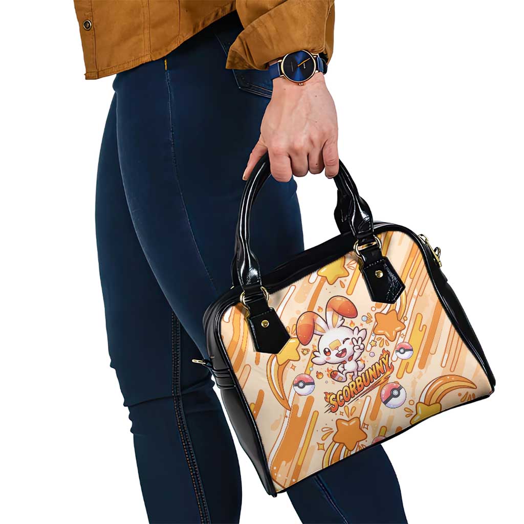 Scorbunny Shoulder Handbag Energetic Fire Starburst Art