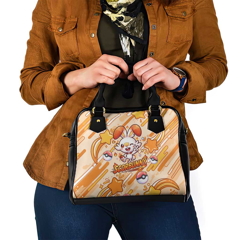 Scorbunny Shoulder Handbag Energetic Fire Starburst Art