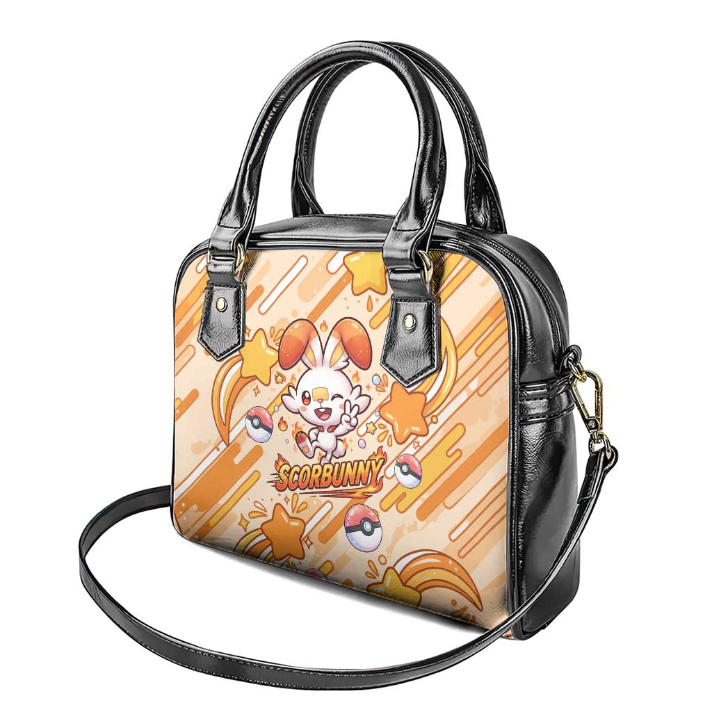 Scorbunny Shoulder Handbag Energetic Fire Starburst Art
