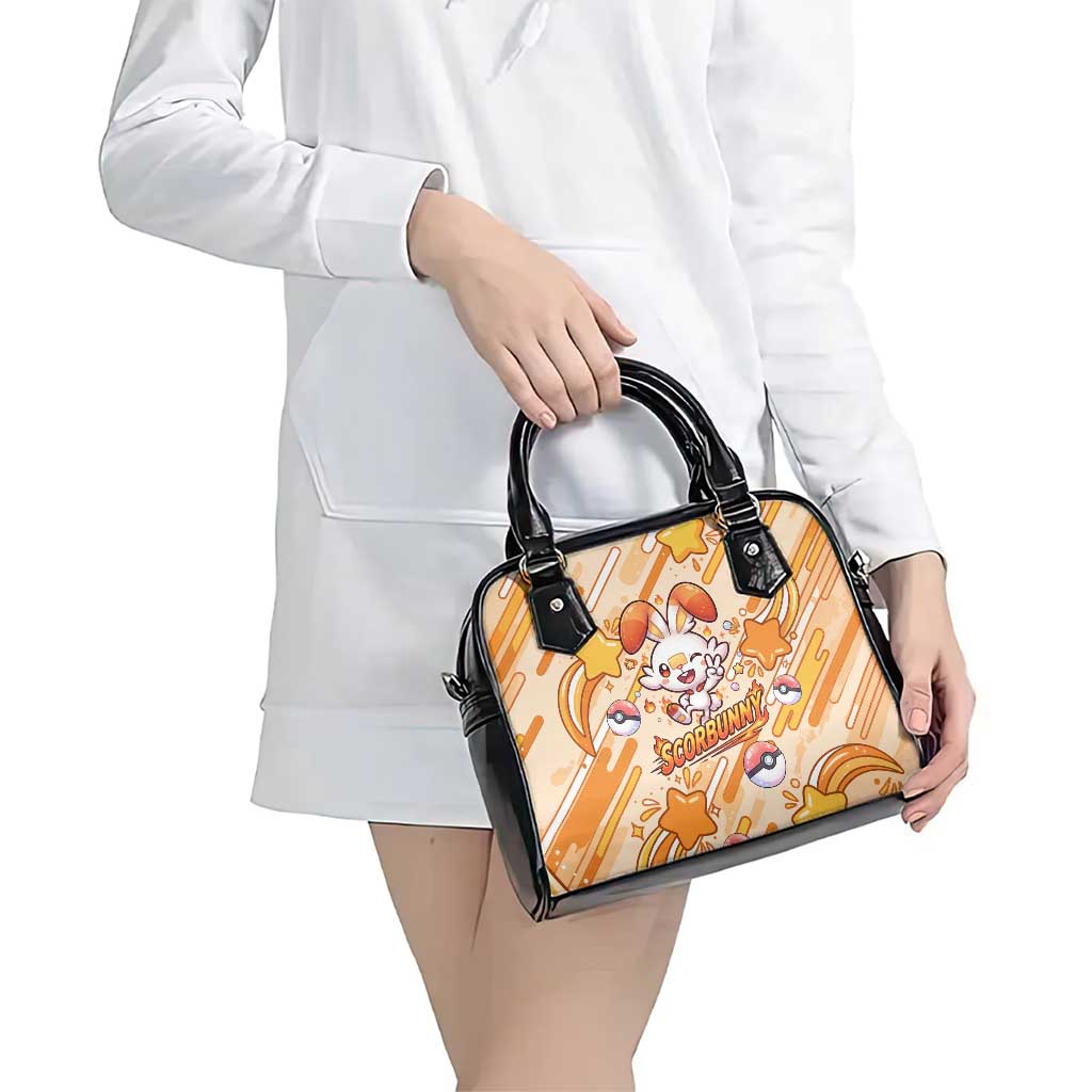 Scorbunny Shoulder Handbag Energetic Fire Starburst Art