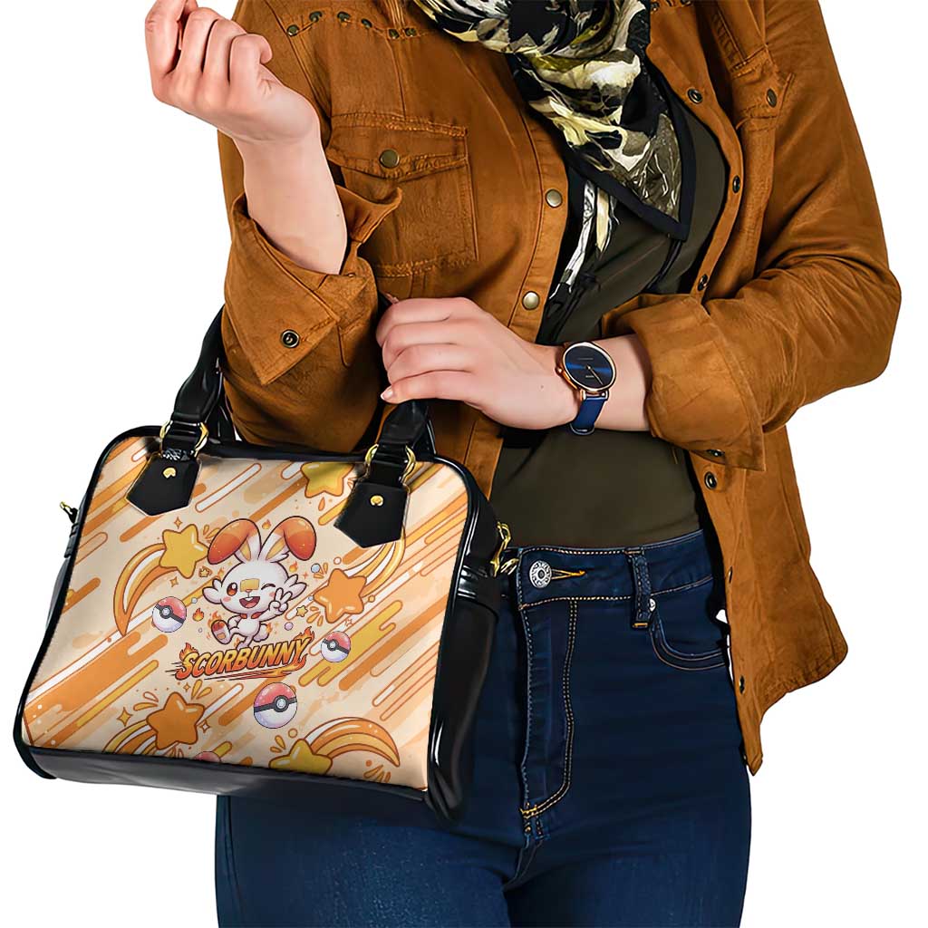 Scorbunny Shoulder Handbag Energetic Fire Starburst Art