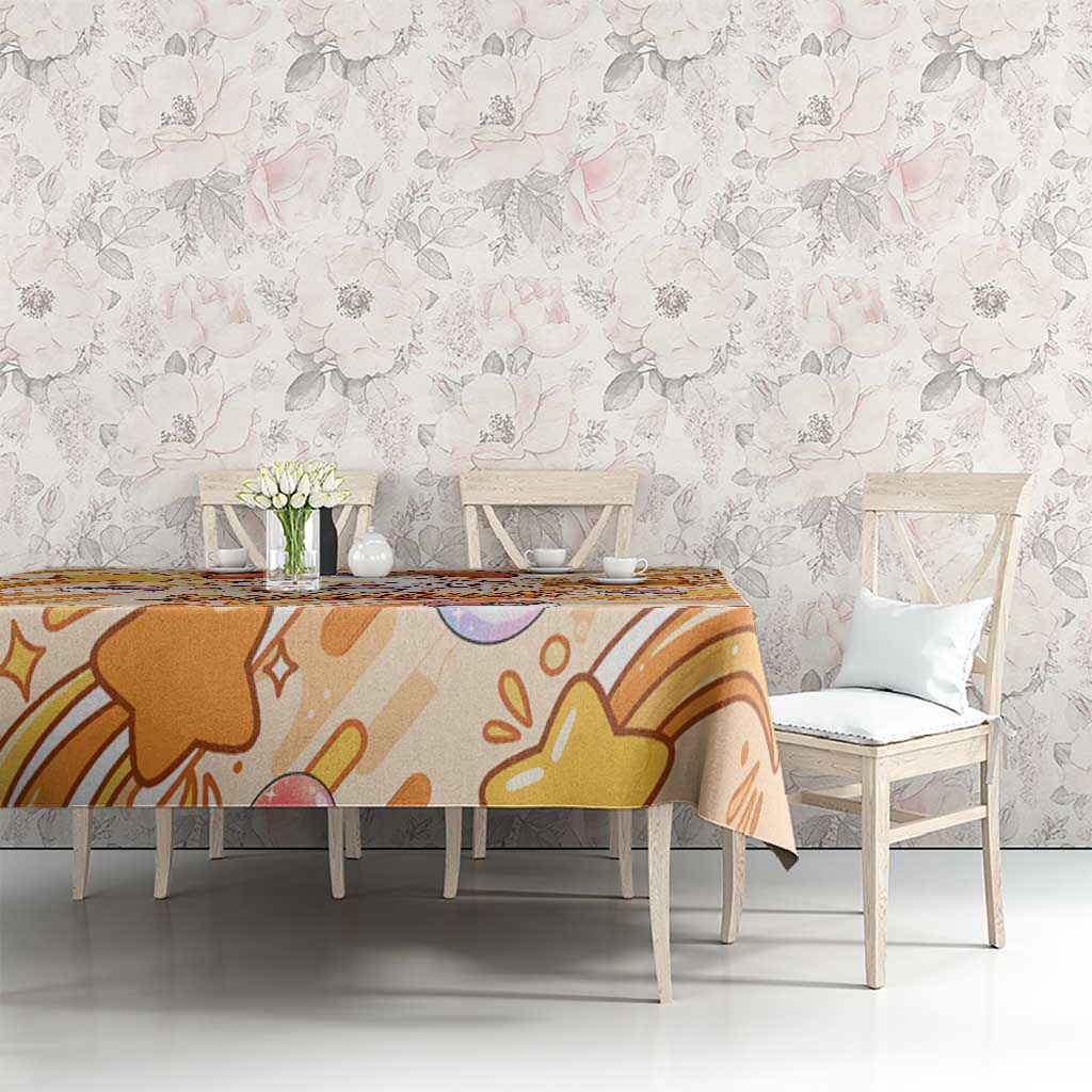 Scorbunny Tablecloth Energetic Fire Starburst Art
