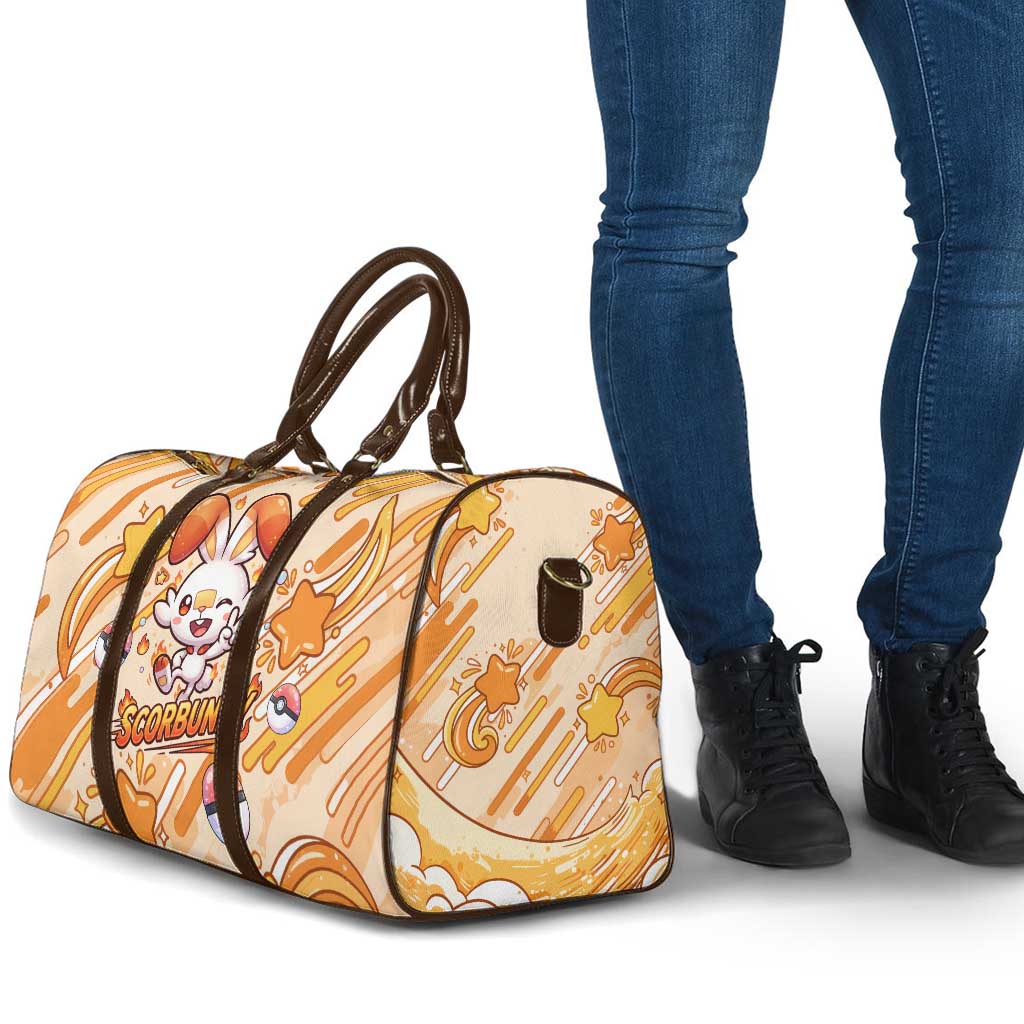 Scorbunny Travel Bag Energetic Fire Starburst Art