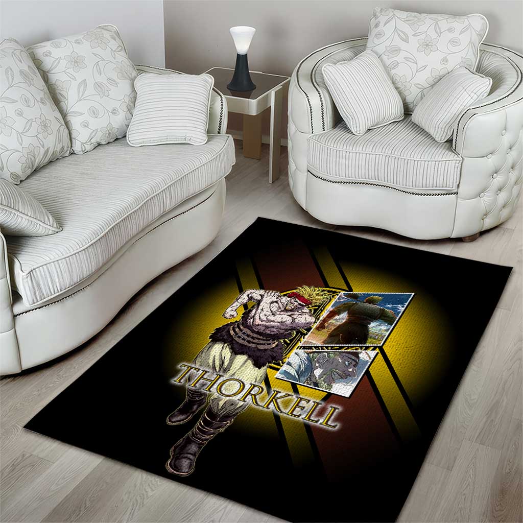 Thorkell Viking Berserker Area Rug Viking Manga Illustration Style