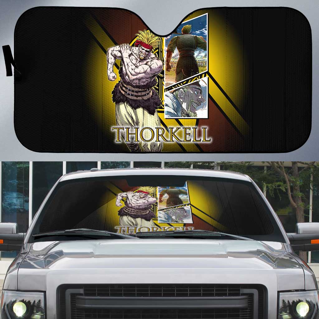Thorkell Viking Berserker Auto Sun Shade Viking Manga Illustration Style