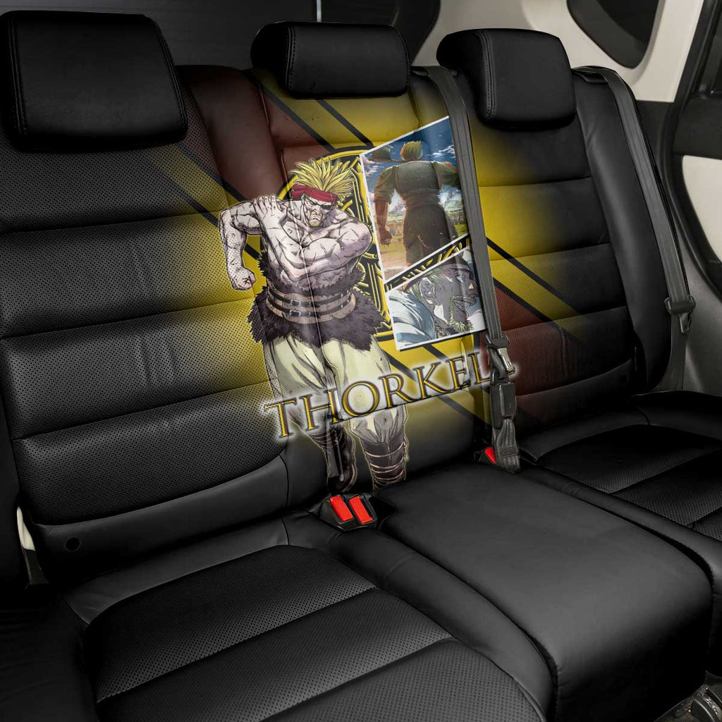 Thorkell Viking Berserker Back Car Seat Cover Viking Manga Illustration Style