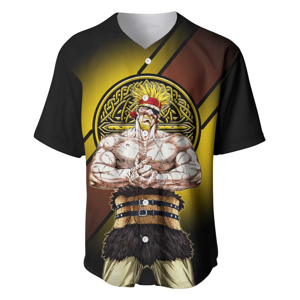 Thorkell Viking Berserker Baseball Jersey Viking Manga Illustration Style