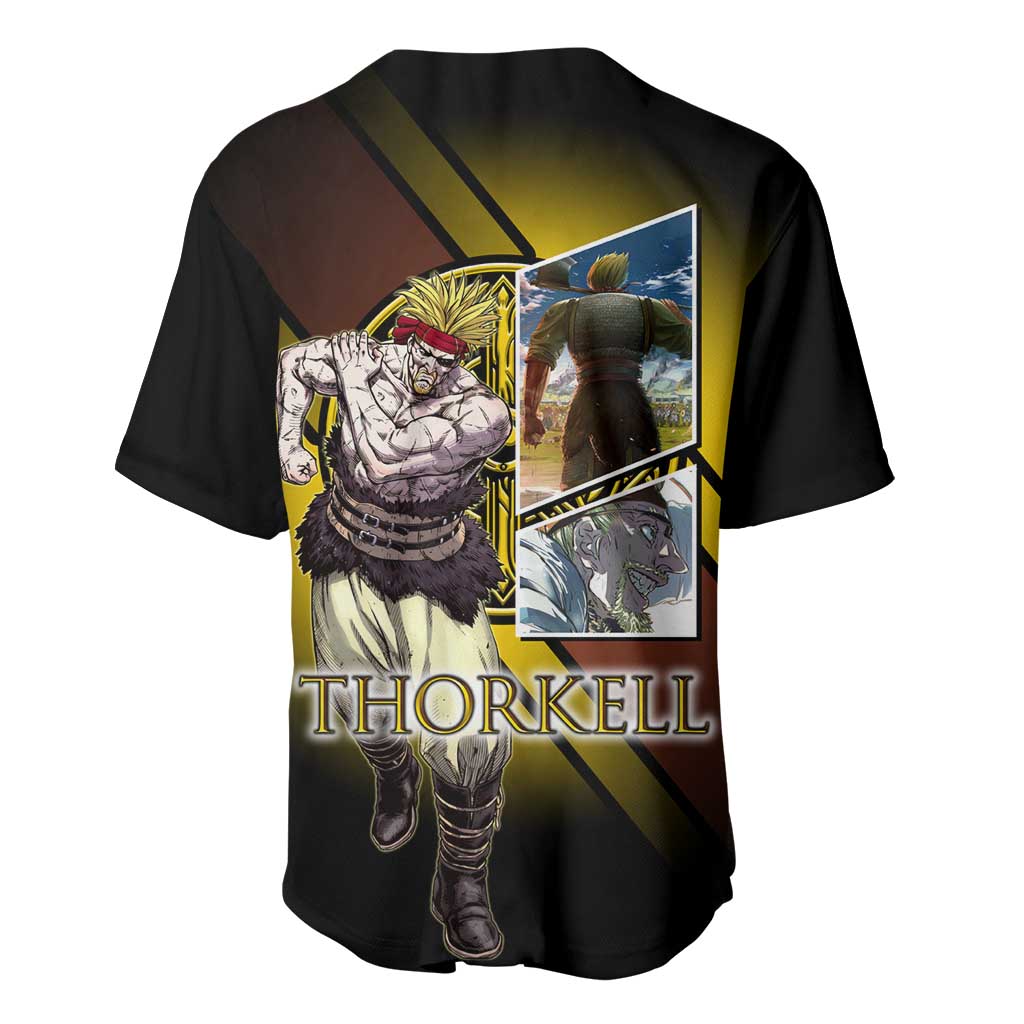 Thorkell Viking Berserker Baseball Jersey Viking Manga Illustration Style