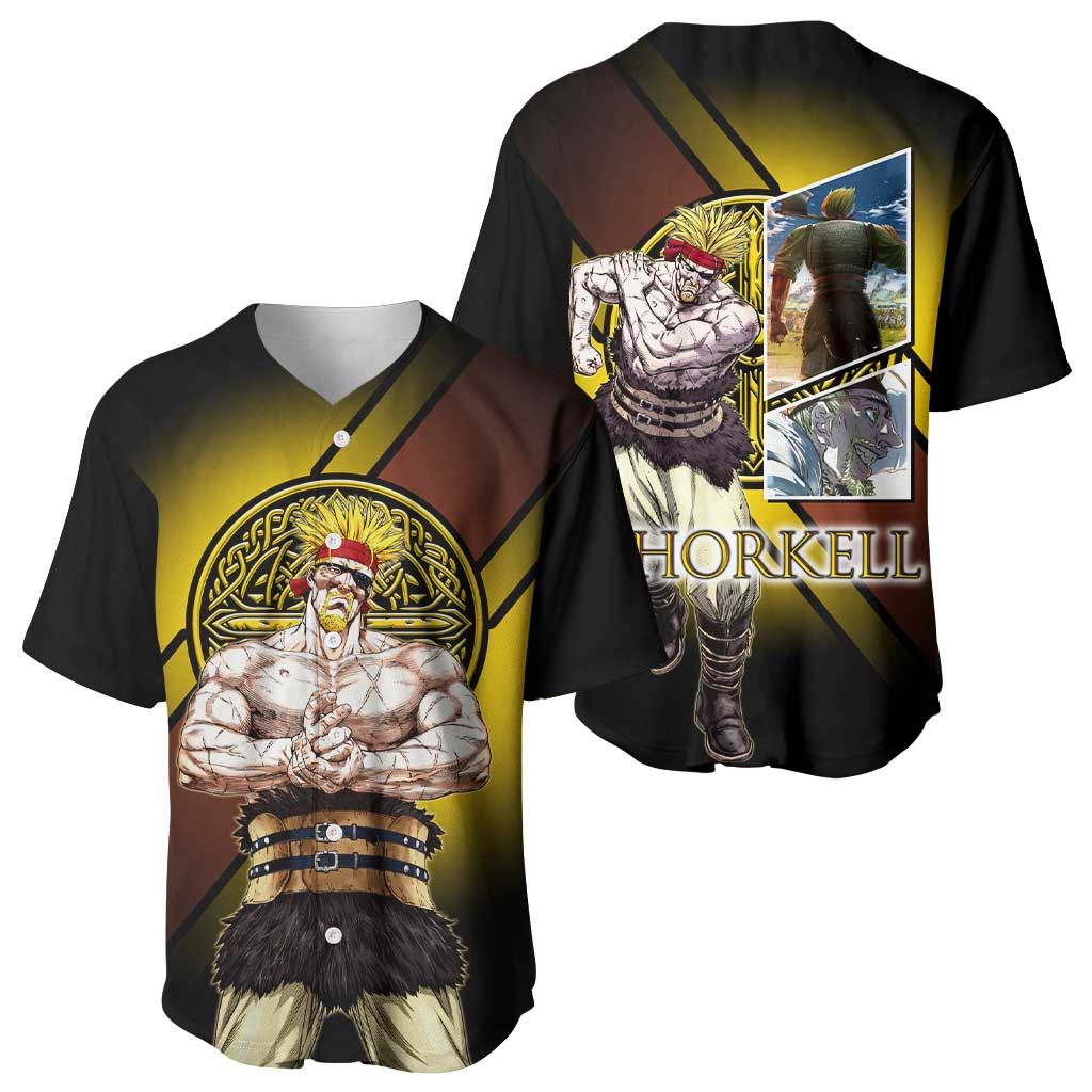 Thorkell Viking Berserker Baseball Jersey Viking Manga Illustration Style