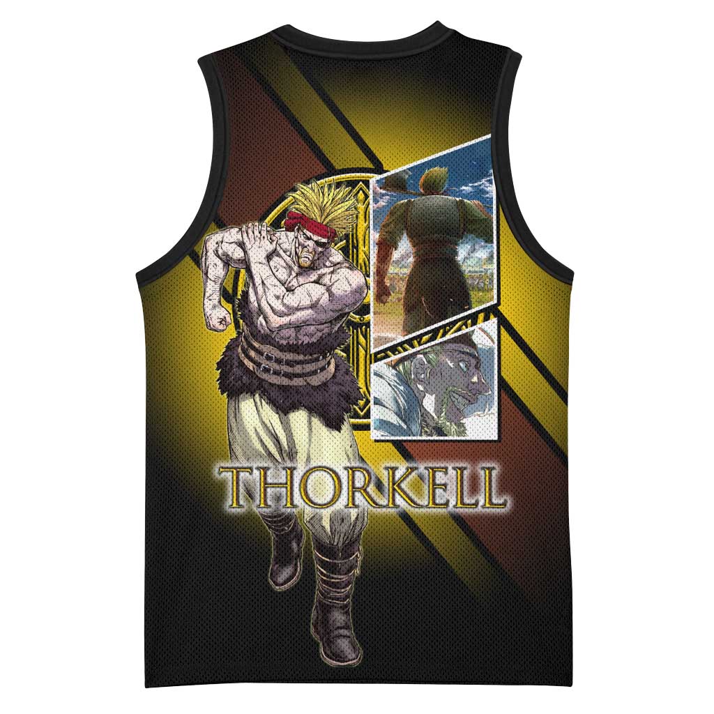 Thorkell Viking Berserker Basketball Jersey Viking Manga Illustration Style