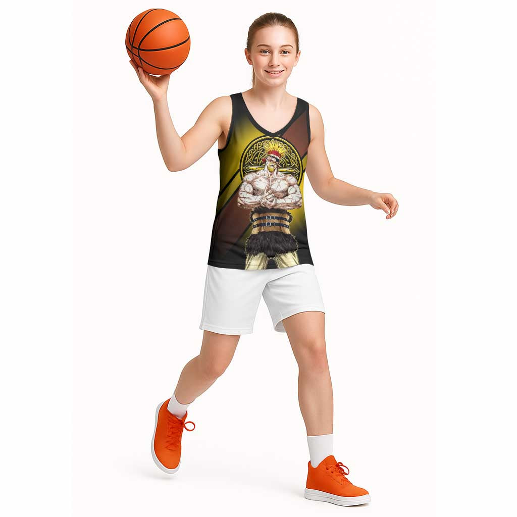Thorkell Viking Berserker Basketball Jersey Viking Manga Illustration Style