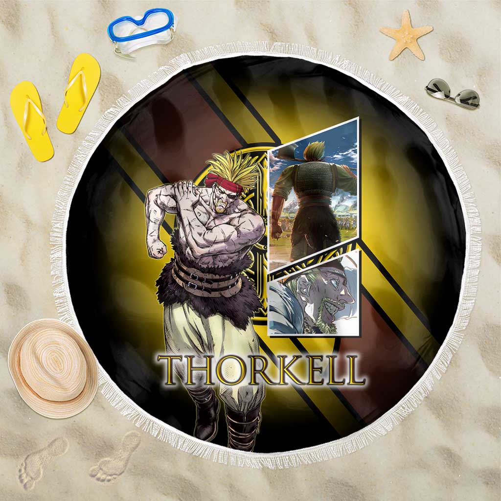 Thorkell Viking Berserker Beach Blanket Viking Manga Illustration Style